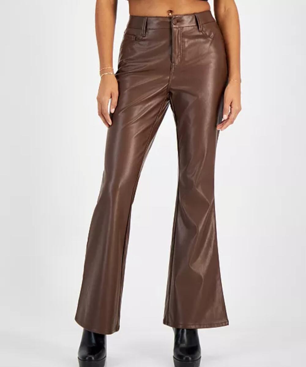 Copied - Dollhouse Juniors' Faux-Leather Flare Pants Size 11/12